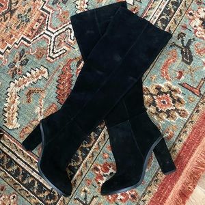 Gianna bini suede over the knee heeled boots